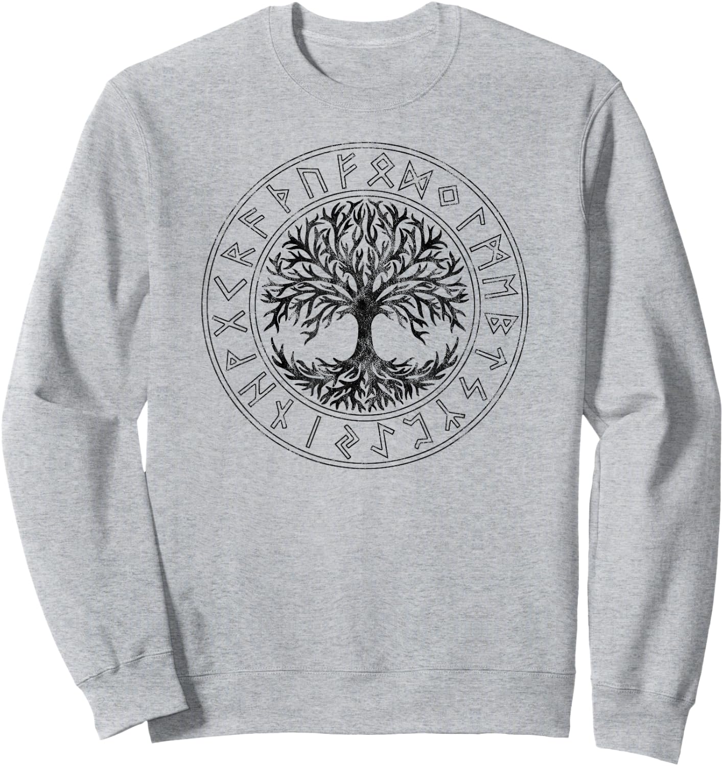 Tree of Life, Rune Circle, Celtic Tree of Life, Viking Sweatshirt - Sweatshirt | Ash