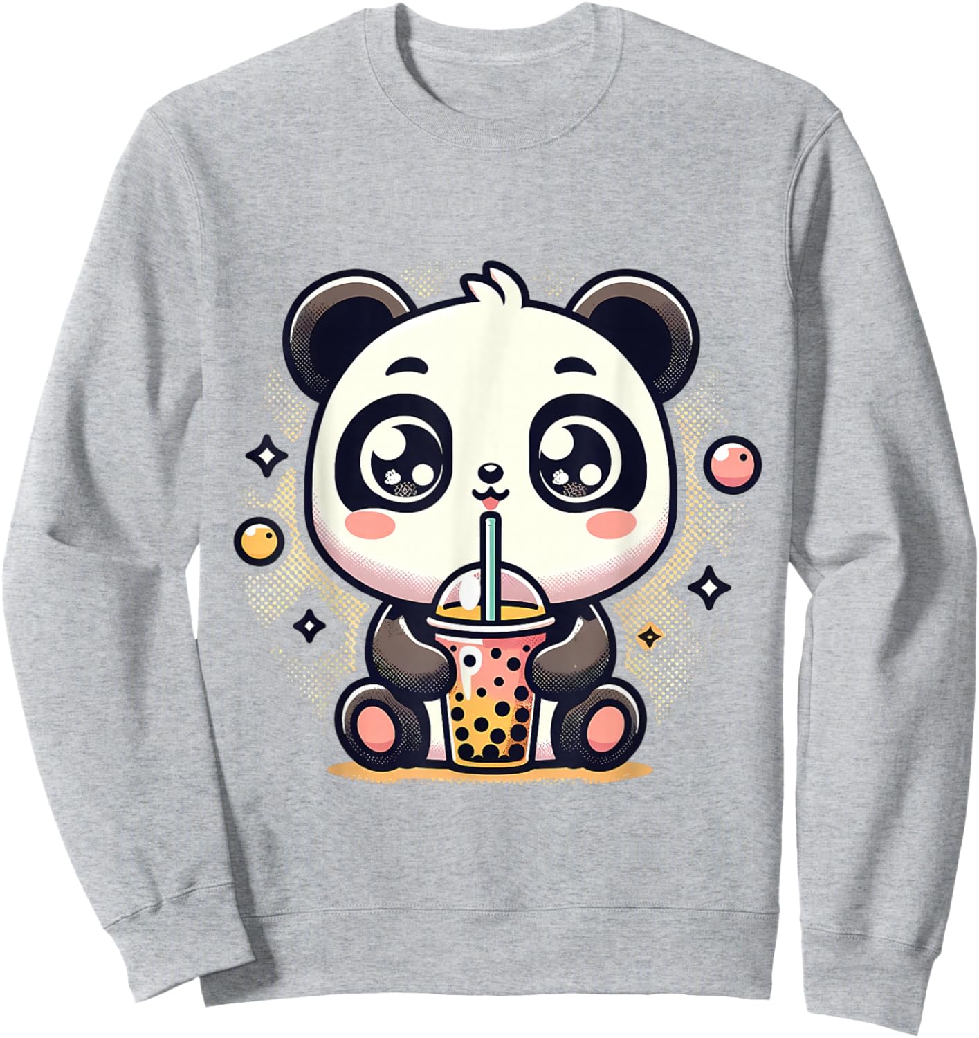 Panda Kawaii Boba Bubble Tea Cute Anime For Kids Sweatshirt - Sweatshirt | Ash