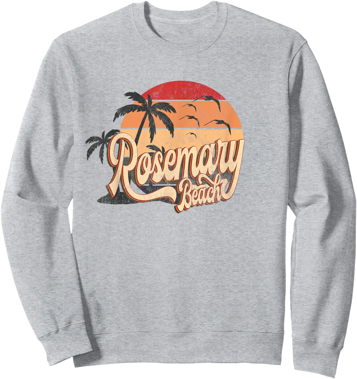 Rosemary Florida US Beach Summer Sun Vintage Retro 70s 80s s Men Women Kids Sweatshirt - Sweatshirt | Ash