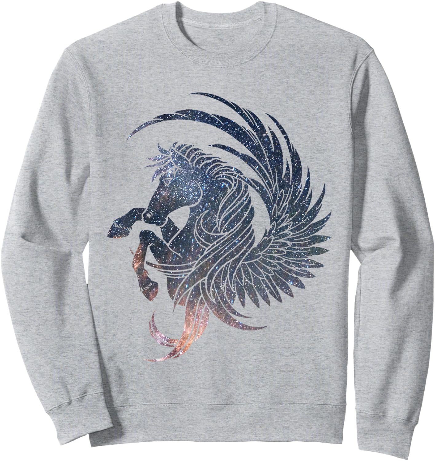Mystical Pegasus starry sky Sweatshirt - Sweatshirt | Ash