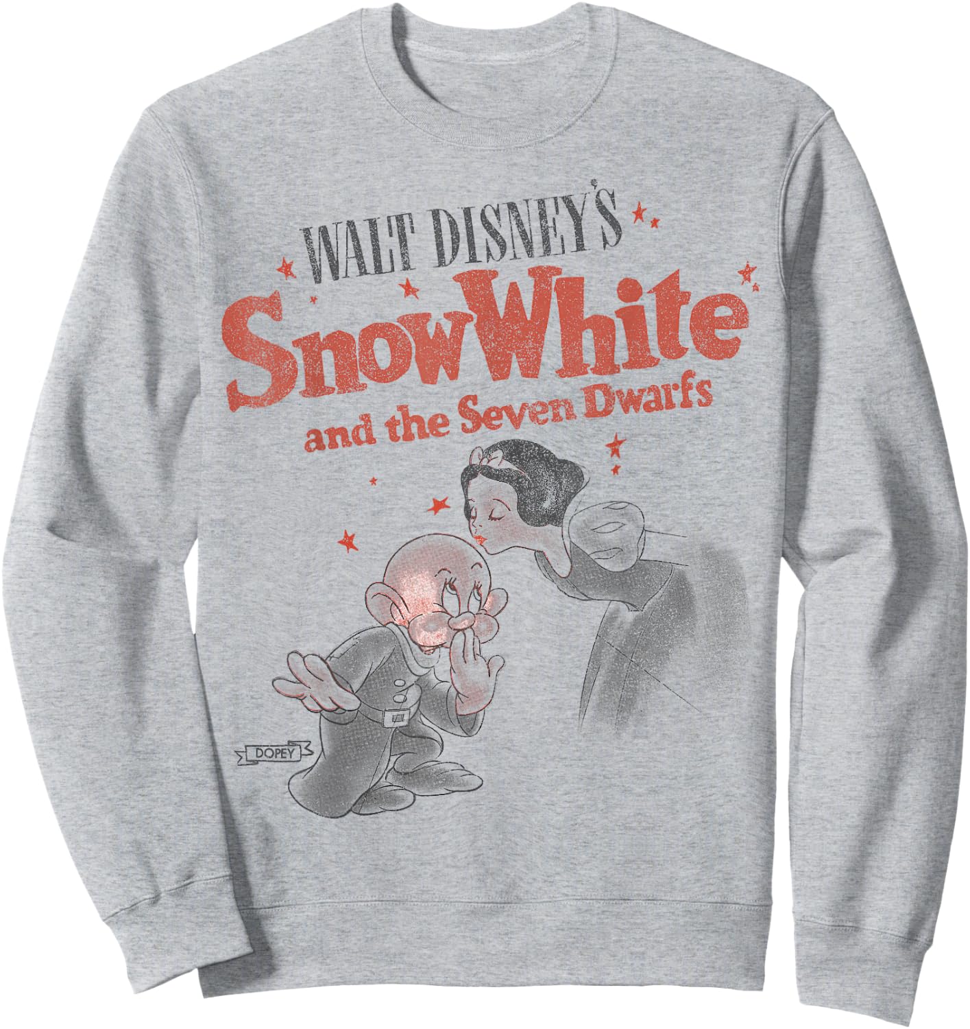 Disney Snow White & Dopey Distressed Portrait Small Sweatshirt - Sweatshirt | Ash