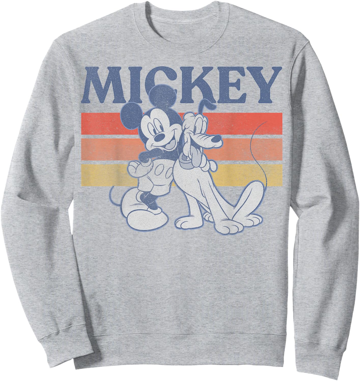 Disney Mickey and Friends Mickey and Pluto Retro Sweatshirt - Sweatshirt | Ash