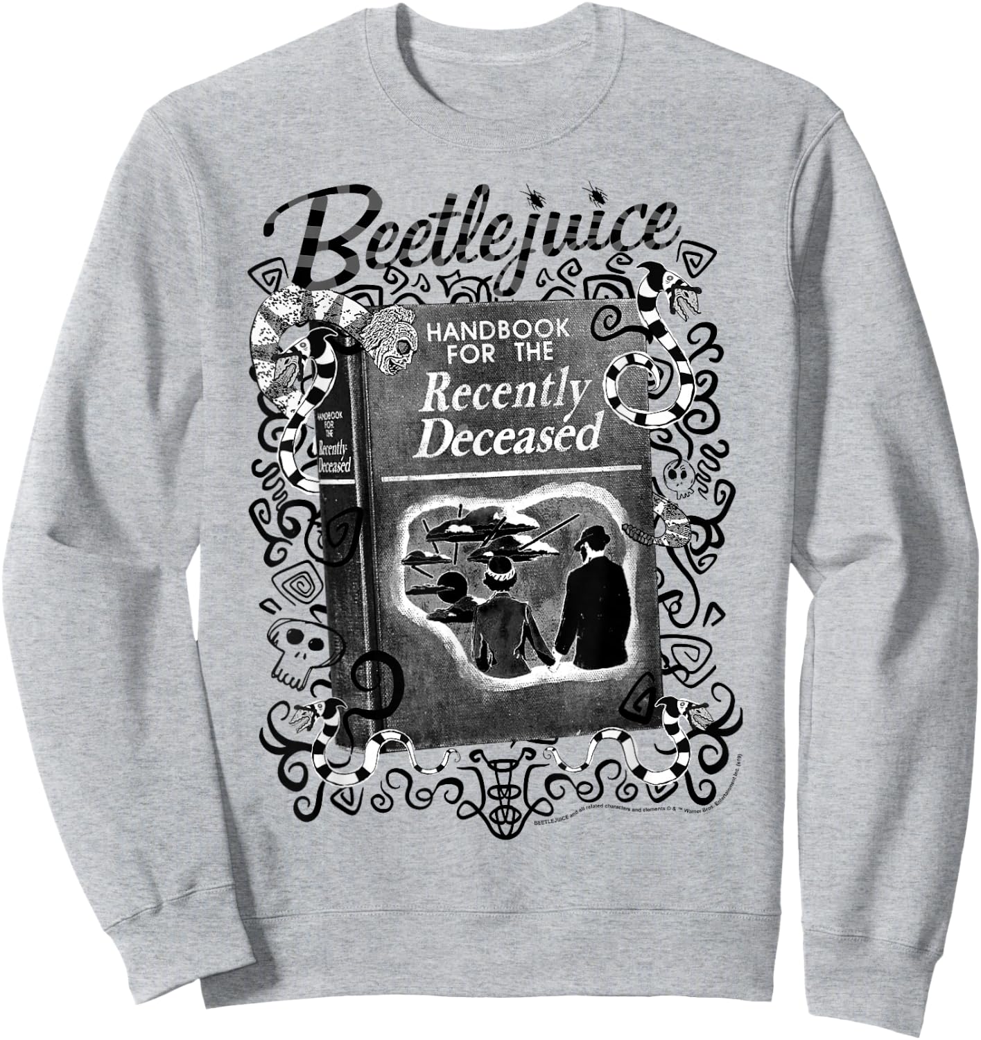 Beetlejuice Handbook For The Recently Deceased Poster Sweatshirt - Sweatshirt | Ash