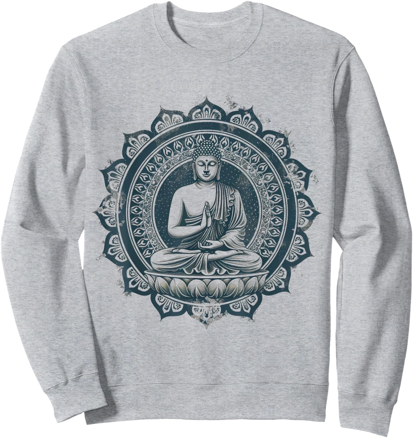 Meditation Zen Buddha Buddhist Zen Buddha Spiritual Hindu Sweatshirt - Sweatshirt | Ash