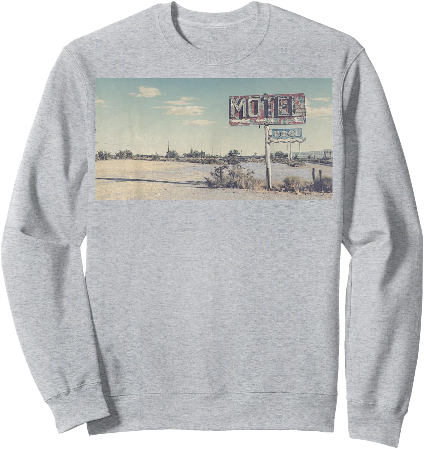 Trendy Desert Motel Sweatshirt - Sweatshirt | Ash