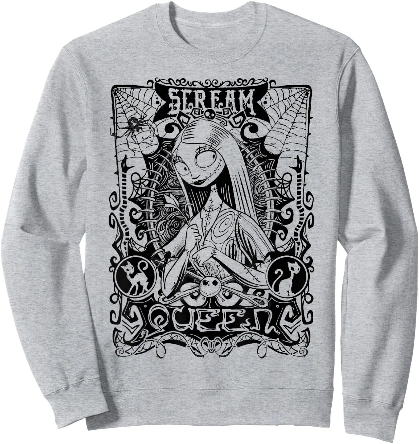 Disney The Nightmare Before Christmas Sally Scream Queen Sweatshirt - Sweatshirt | Ash