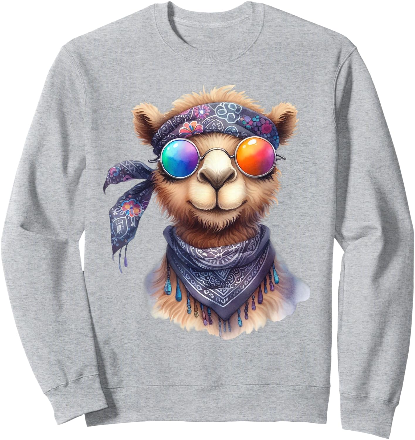 Hippie Camel Funny , Shirt Men Women Kids Sweatshirt - Sweatshirt | Ash