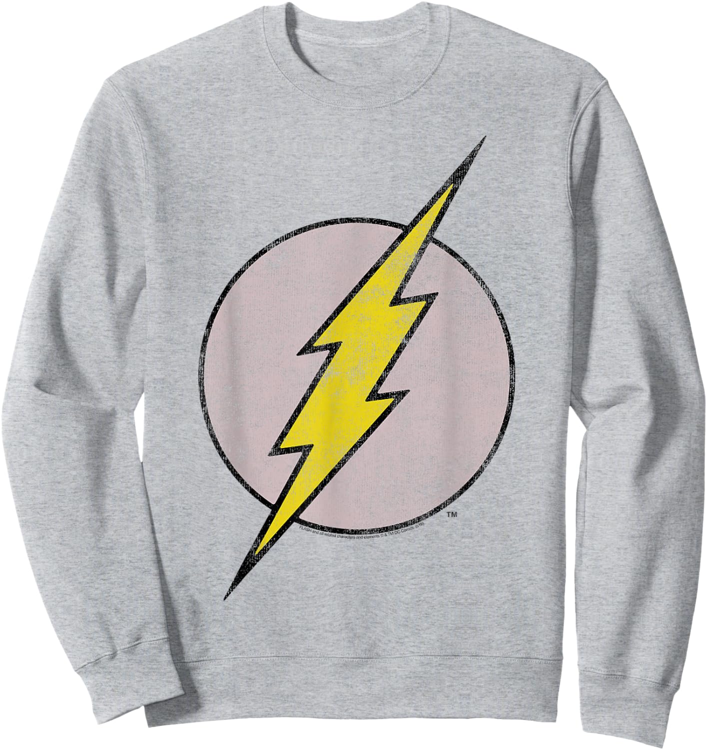 DC Comics Flash Old Flash Logo Small Sweatshirt - Sweatshirt | Ash