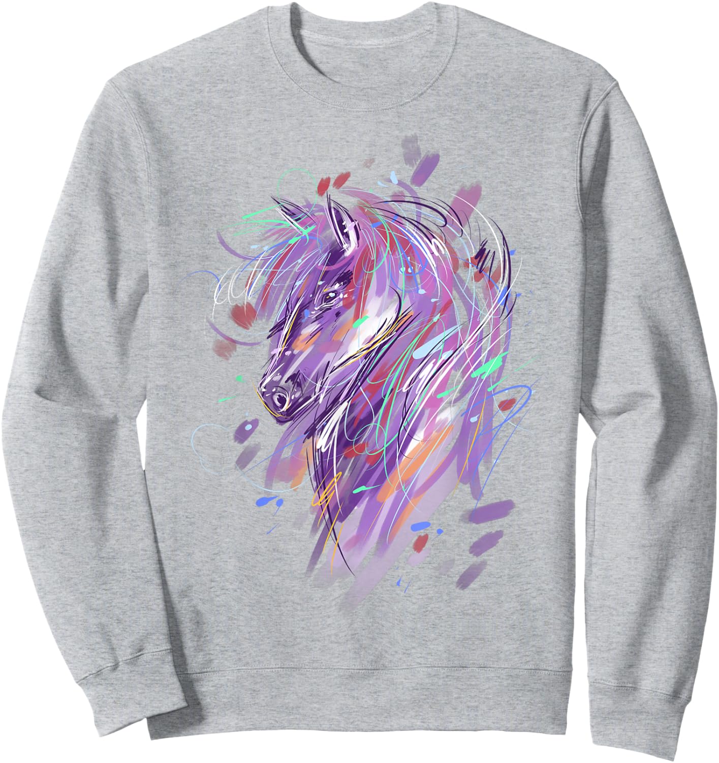 Horse Women Girls Horseback Riding Horse Lover Sweatshirt - Sweatshirt | Ash