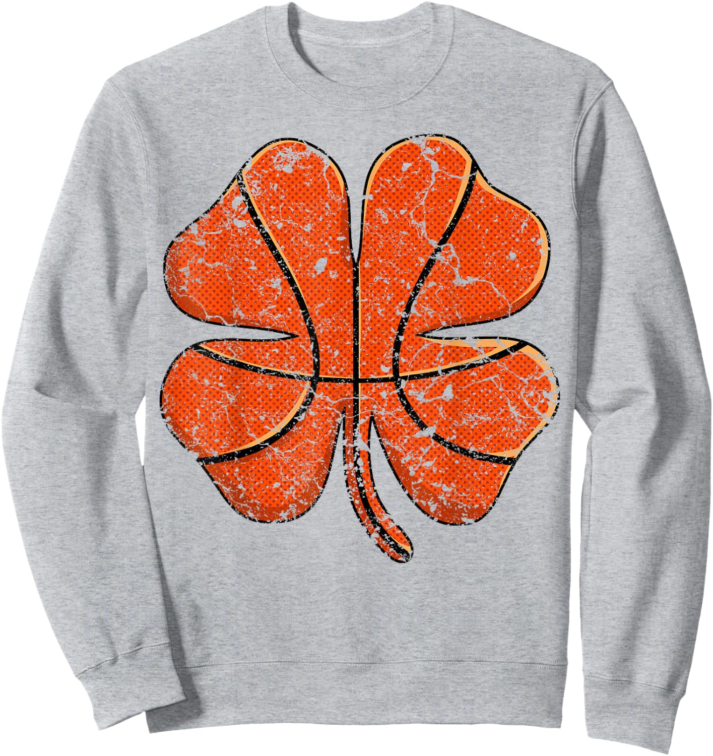 Basketball St Patricks Day Boys Men Shamrock Ball Sport Gift Sweatshirt - Sweatshirt | Ash