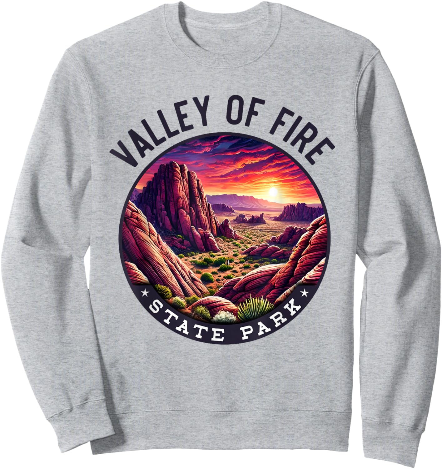 Valley of Fire Hiking Souvenir, Valley of Fire State Park Sweatshirt - Sweatshirt | Ash
