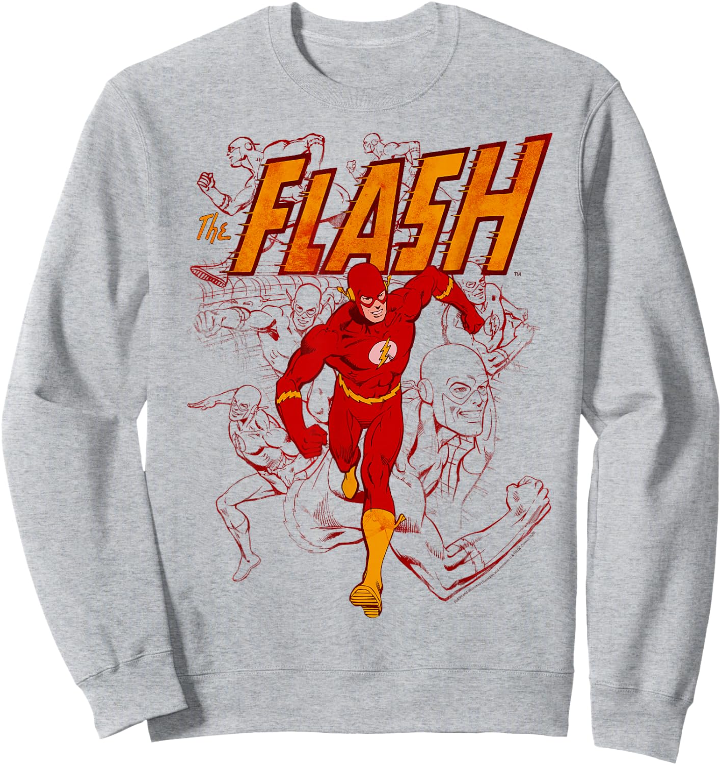 DC Comics The Flash Collage Mashup Sweatshirt - Sweatshirt | Ash