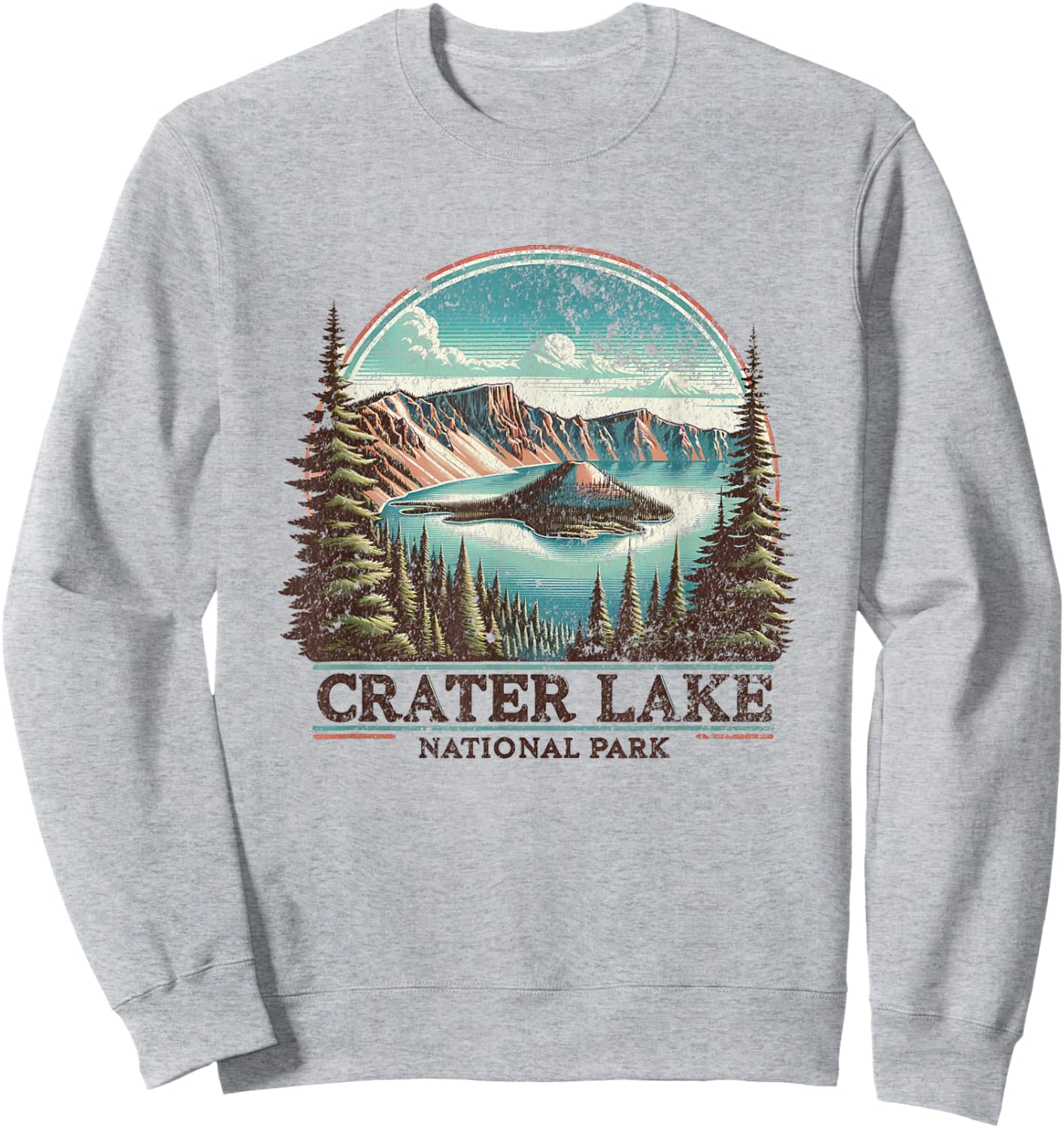 Crater Lake National Park Sweatshirt - Sweatshirt | Ash