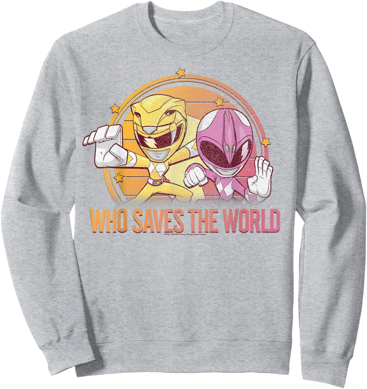 Power Rangers Pink & Yellow Ranger Who Saves The World Sweatshirt - Sweatshirt | Ash