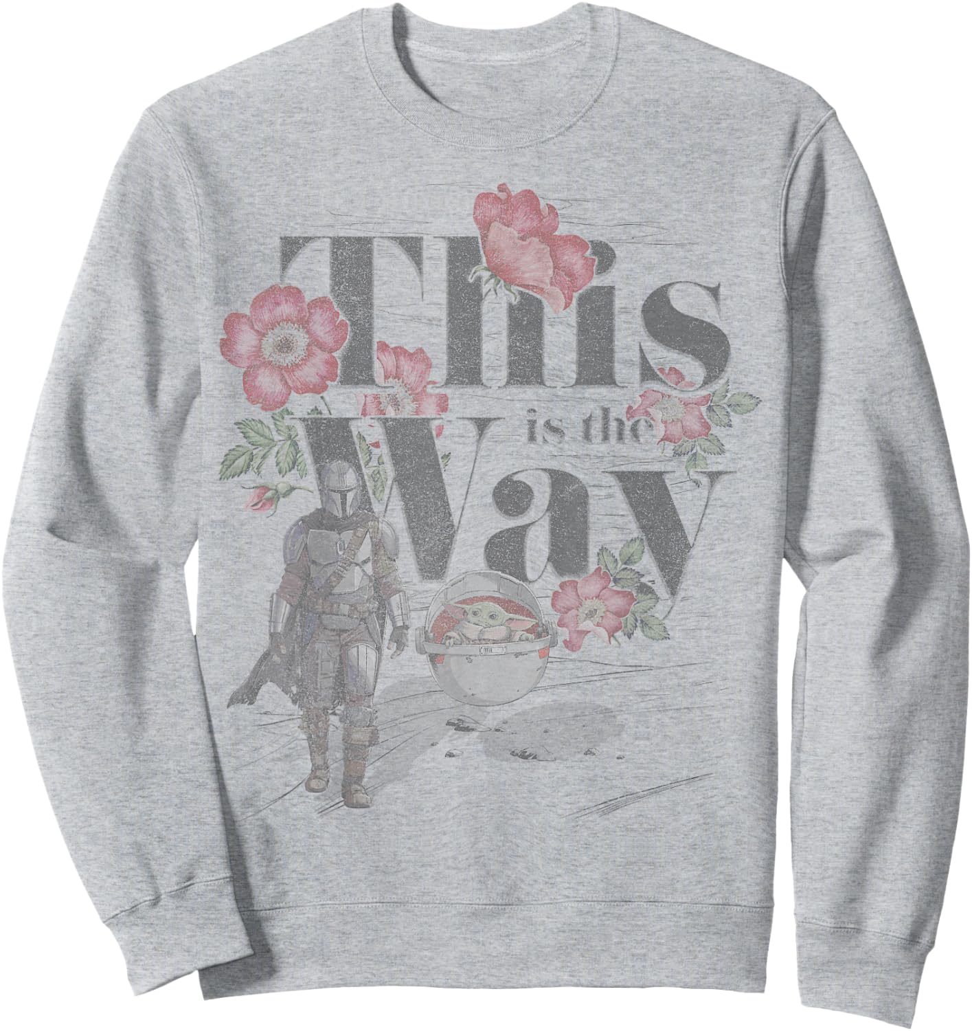 Star Wars The Mandalorian This Is The Way Floral Sweatshirt - Sweatshirt | Ash