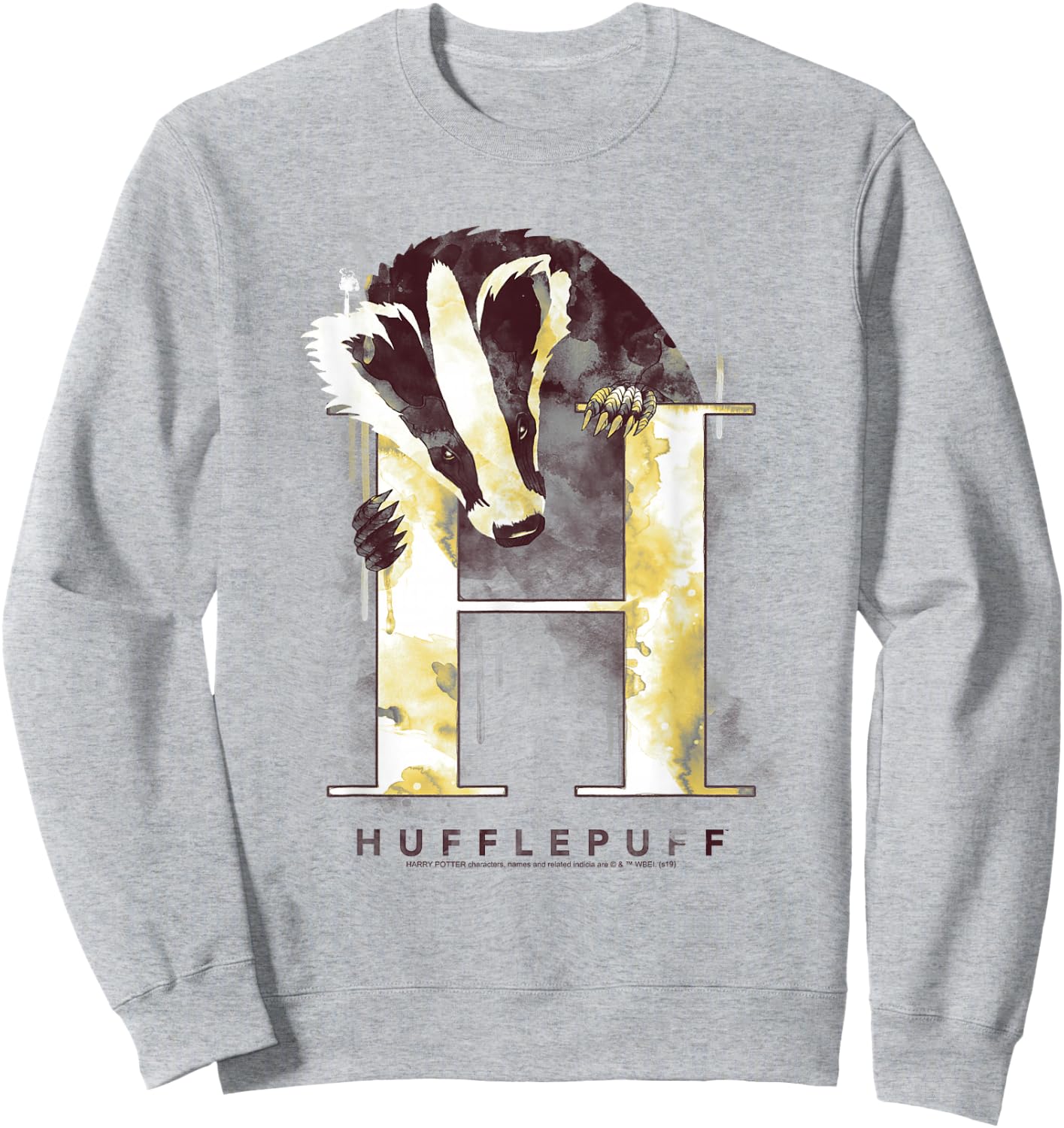 Harry Potter Hufflepuff House Watercolor Small Sweatshirt - Sweatshirt | Ash