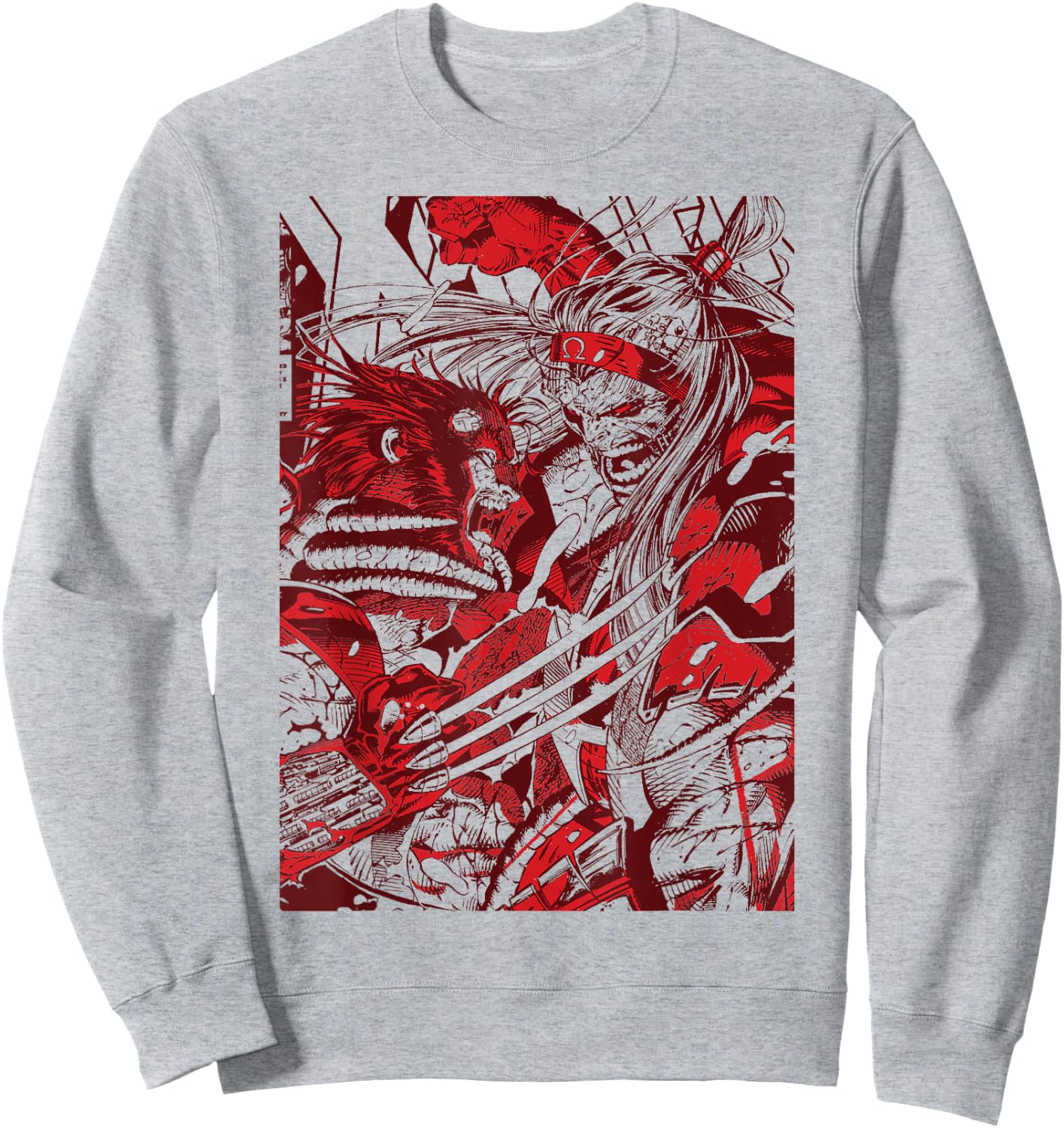 Marvel Omega Red Vs. Wolverine Sweatshirt - Sweatshirt | Ash
