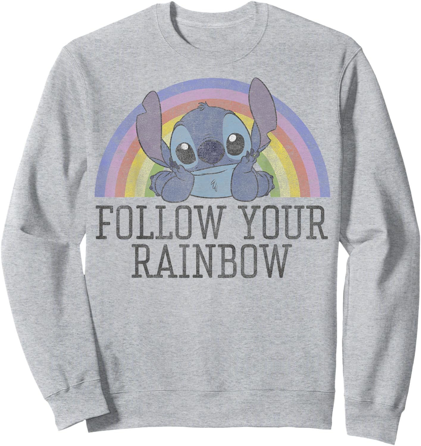 Disney Lilo & Stitch Follow Your Rainbow Sweatshirt - Sweatshirt | Ash