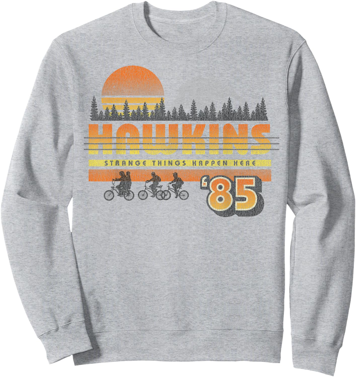 Netflix Stranger Things Hawkins Strange Things 85 Retro Sweatshirt - Sweatshirt | Ash
