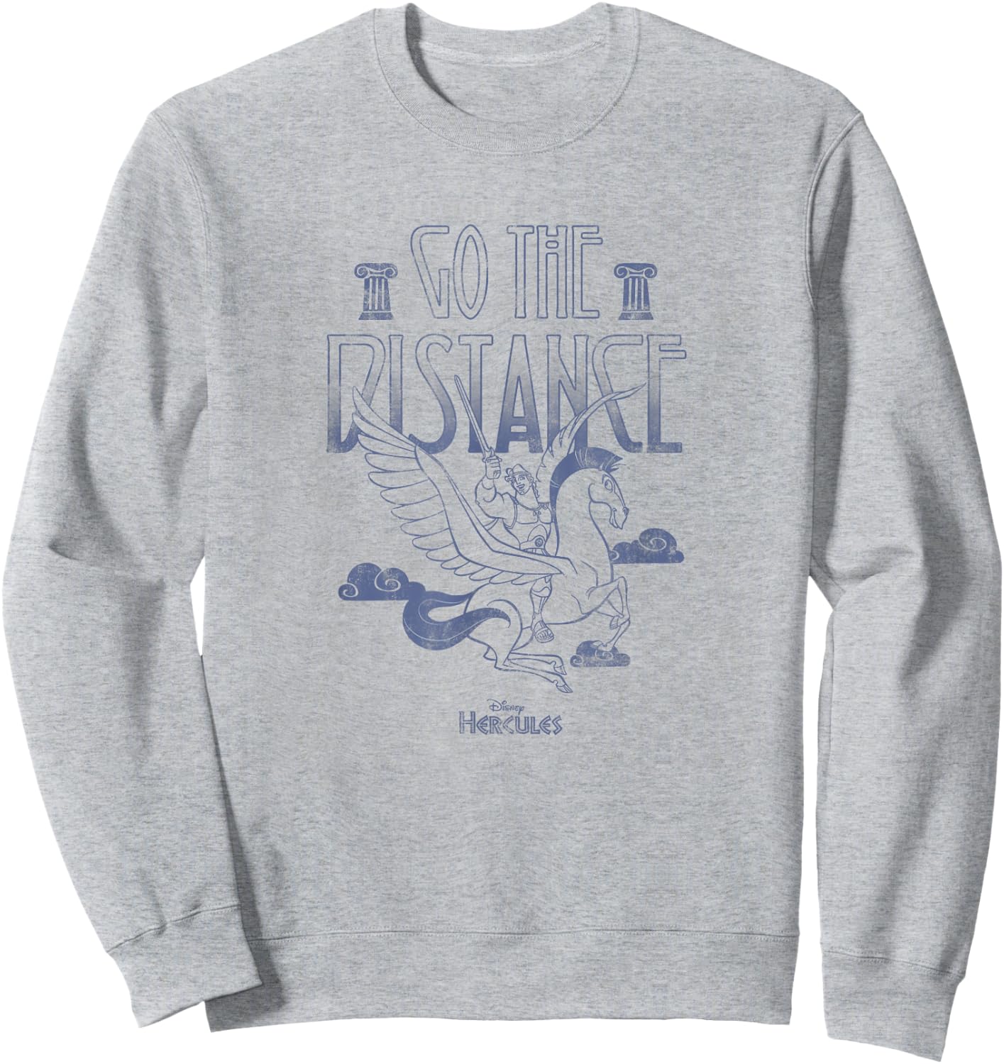 Disney Hercules Go The Distance Pegasus & Hercules Sweatshirt - Sweatshirt | Ash