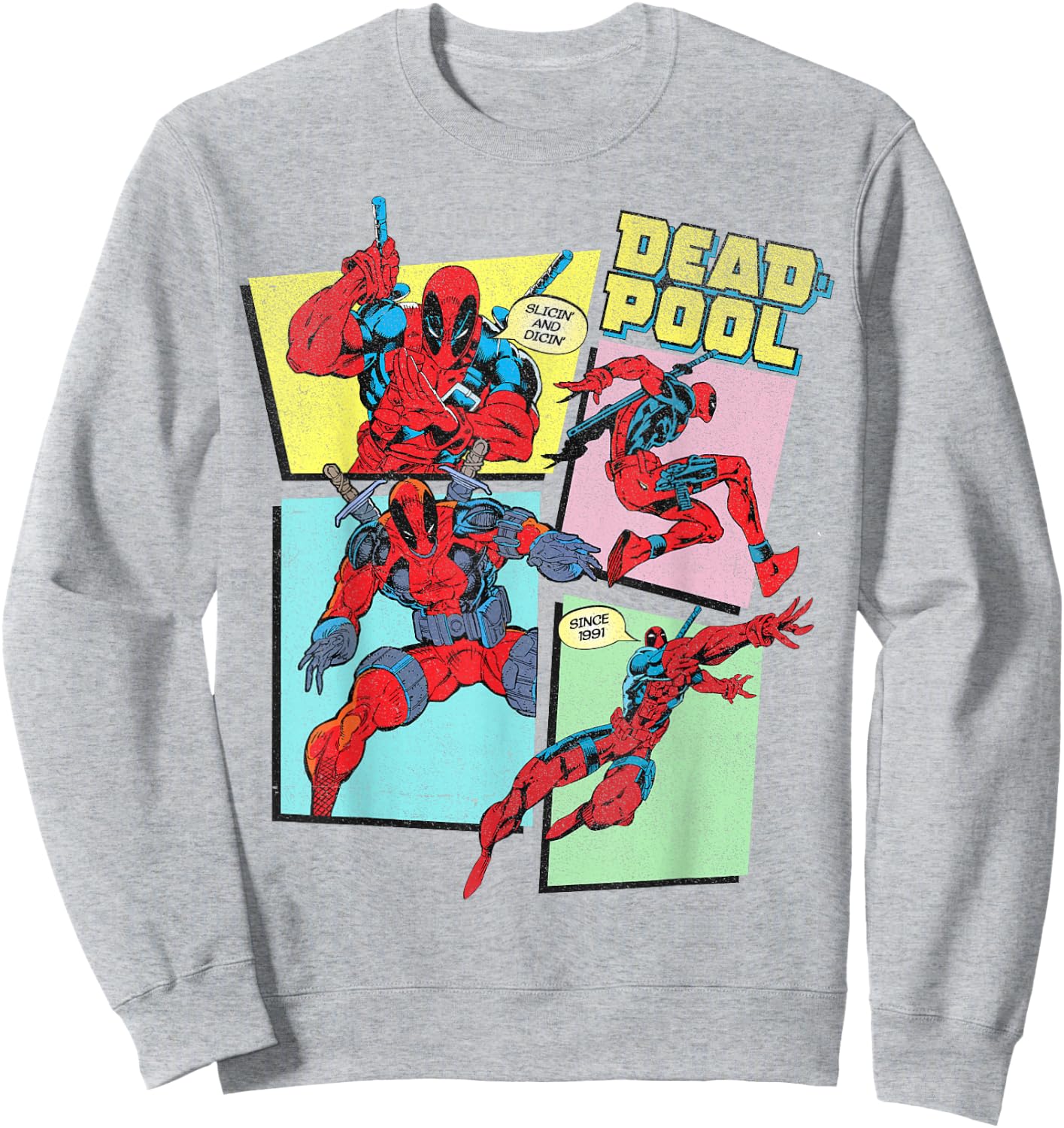 Marvel Deadpool 30th Slicin' And Dicin' Since 1991 Sweatshirt - Sweatshirt | Ash