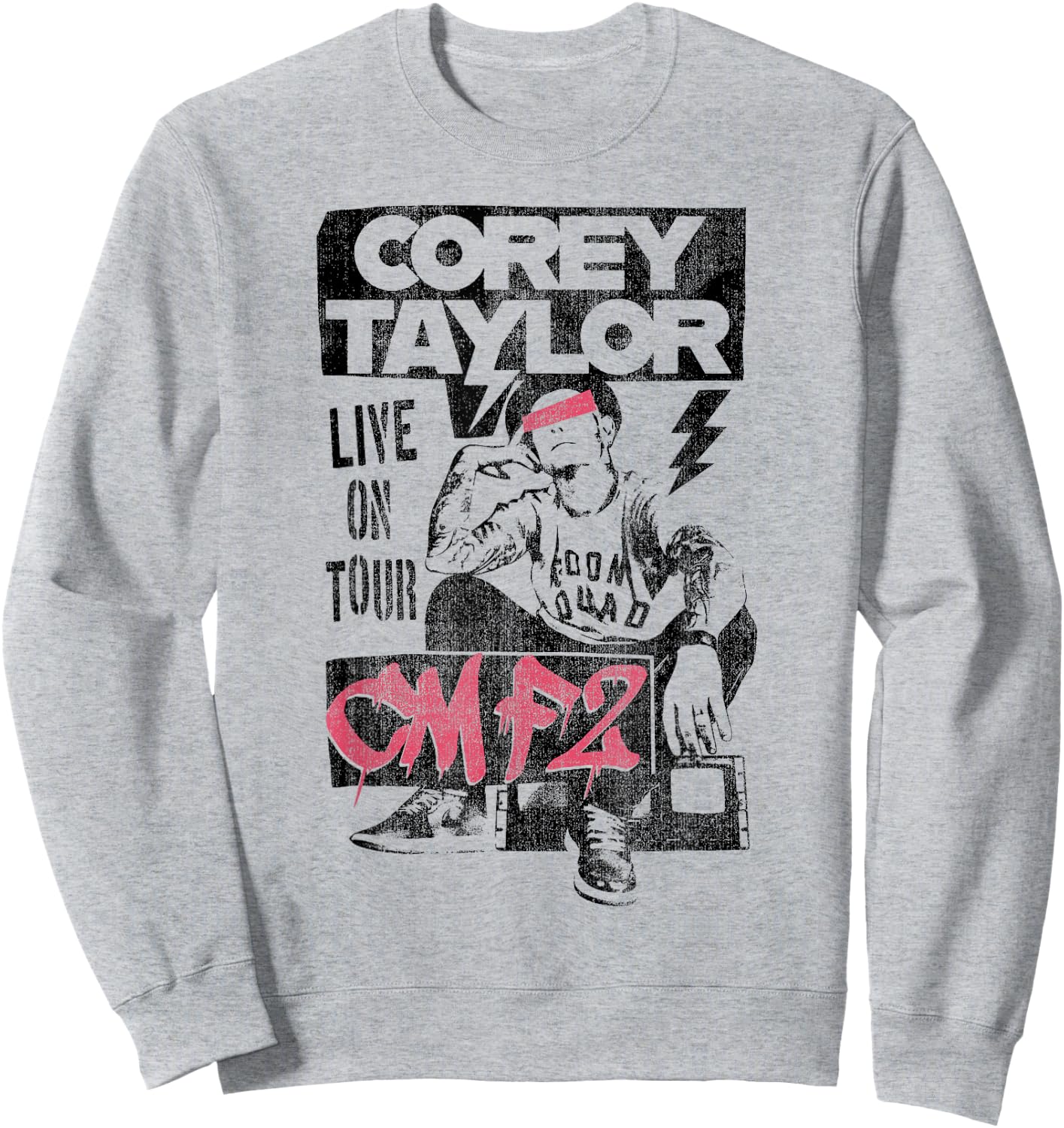 CONTROL INDUSTRY Corey Taylor - Punk Poster , Small, White Sweatshirt - Sweatshirt | Ash