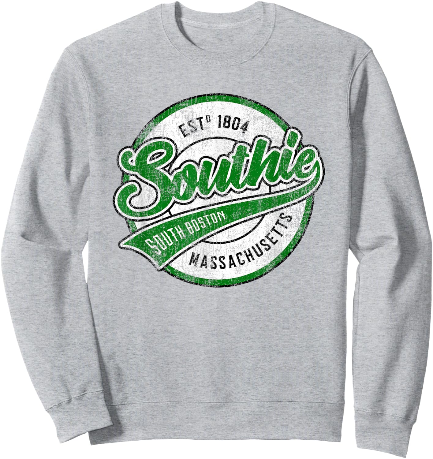 Vintage Southie Shirt - Ireland Jersey Style - South Boston Sweatshirt - Sweatshirt | Ash