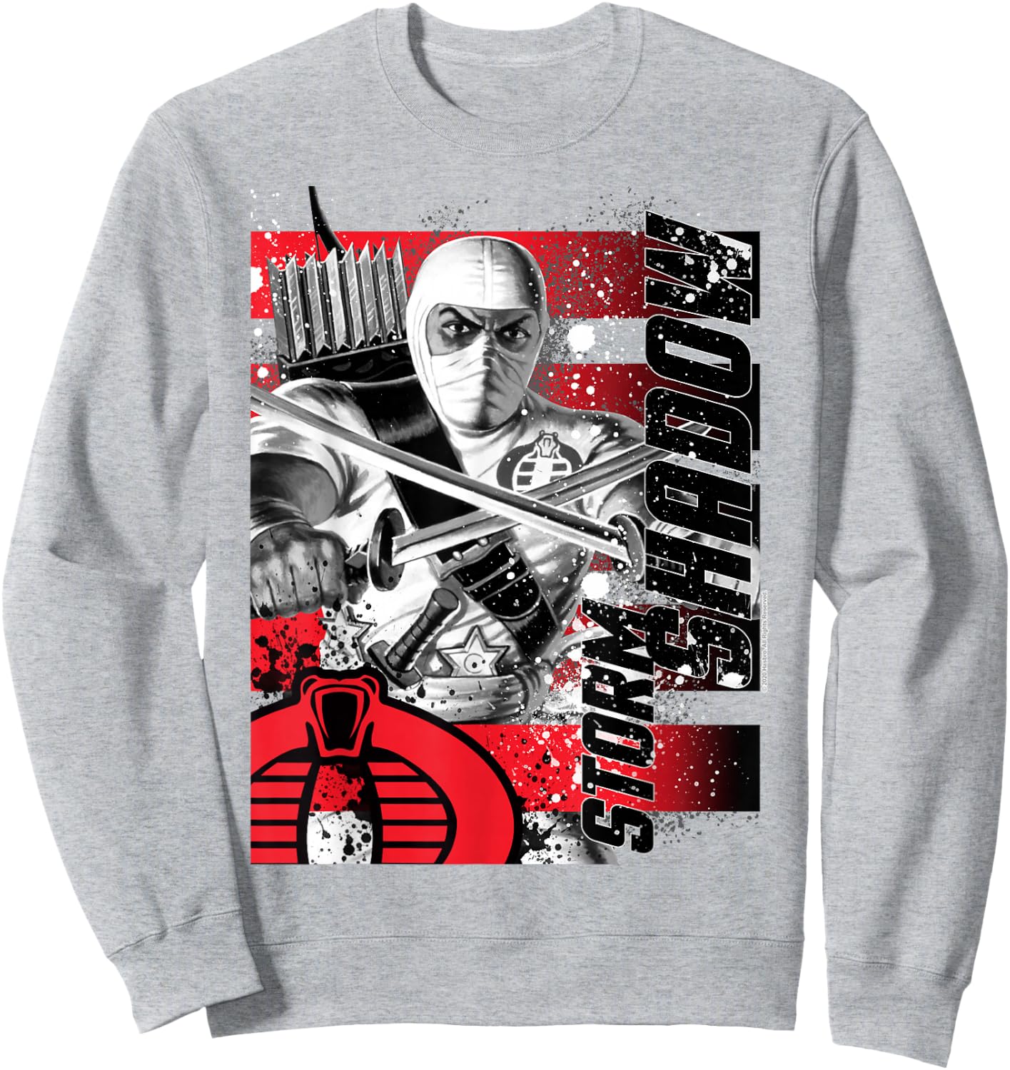 G.I. Joe Storm Shadow Paint Splatter Logo Sweatshirt - Sweatshirt | Ash