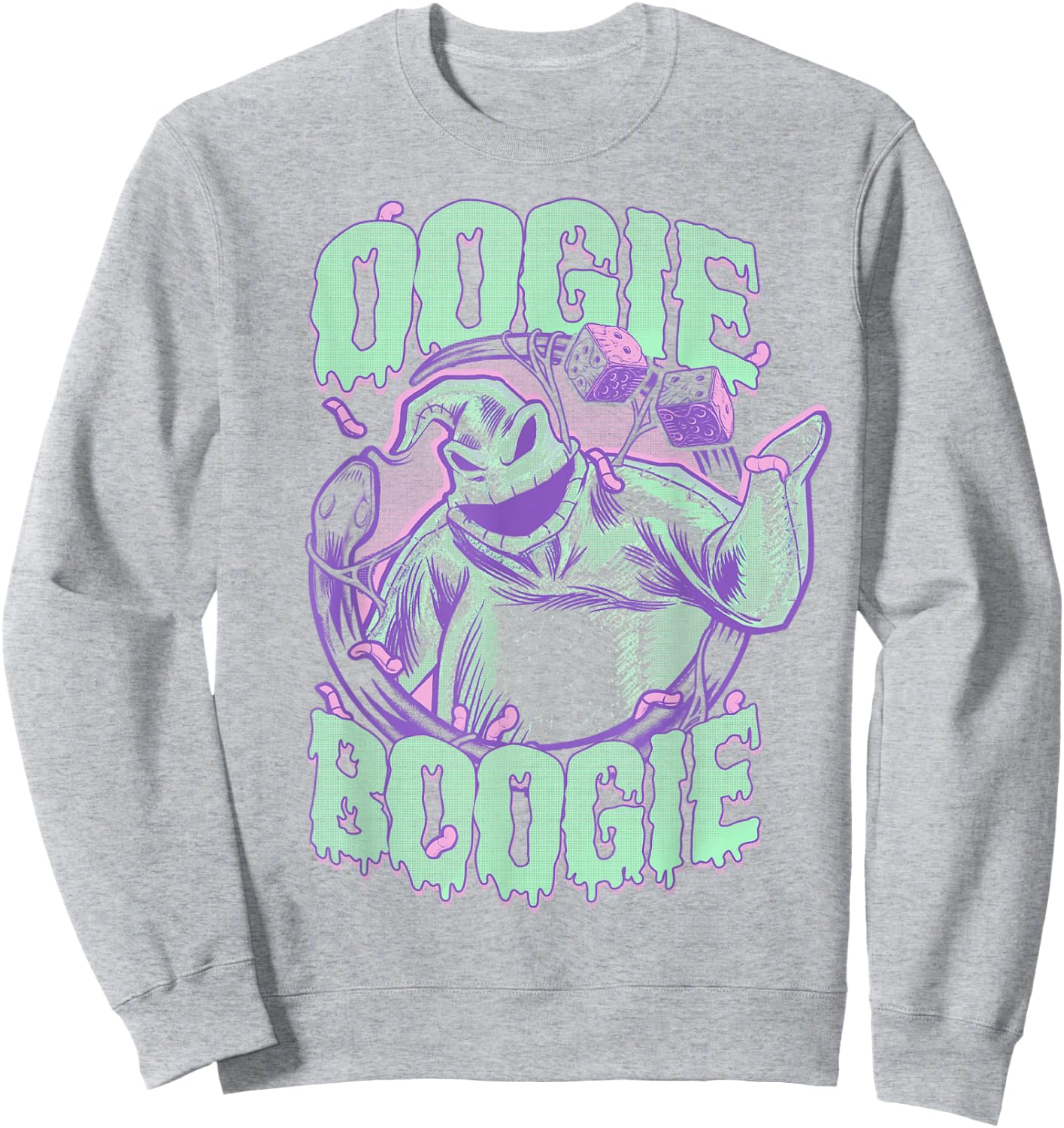Disney The Nightmare Before Christmas Oogie Boogie Portrait Sweatshirt - Sweatshirt | Ash