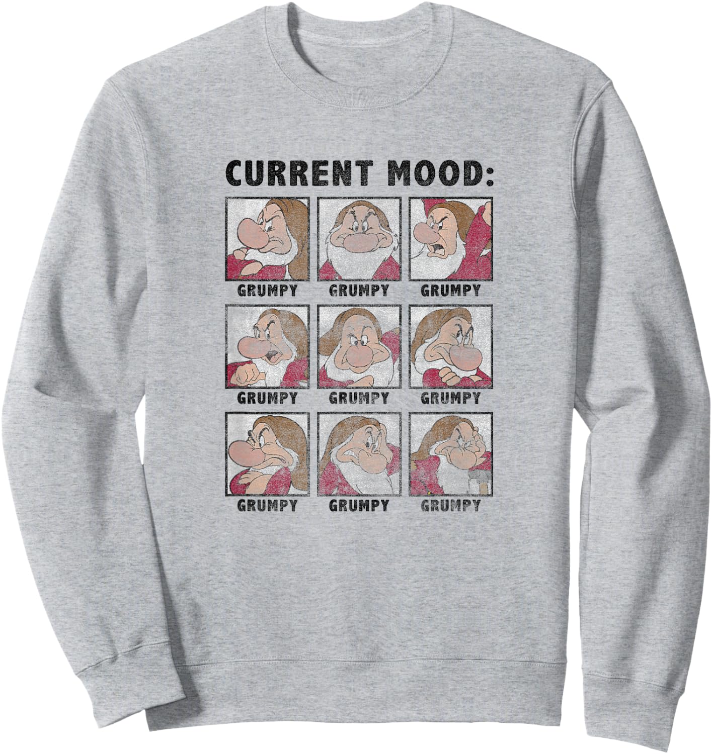 Disney Snow White Grumpy Current Mood Boxes Always Grumpy Sweatshirt - Sweatshirt | Ash
