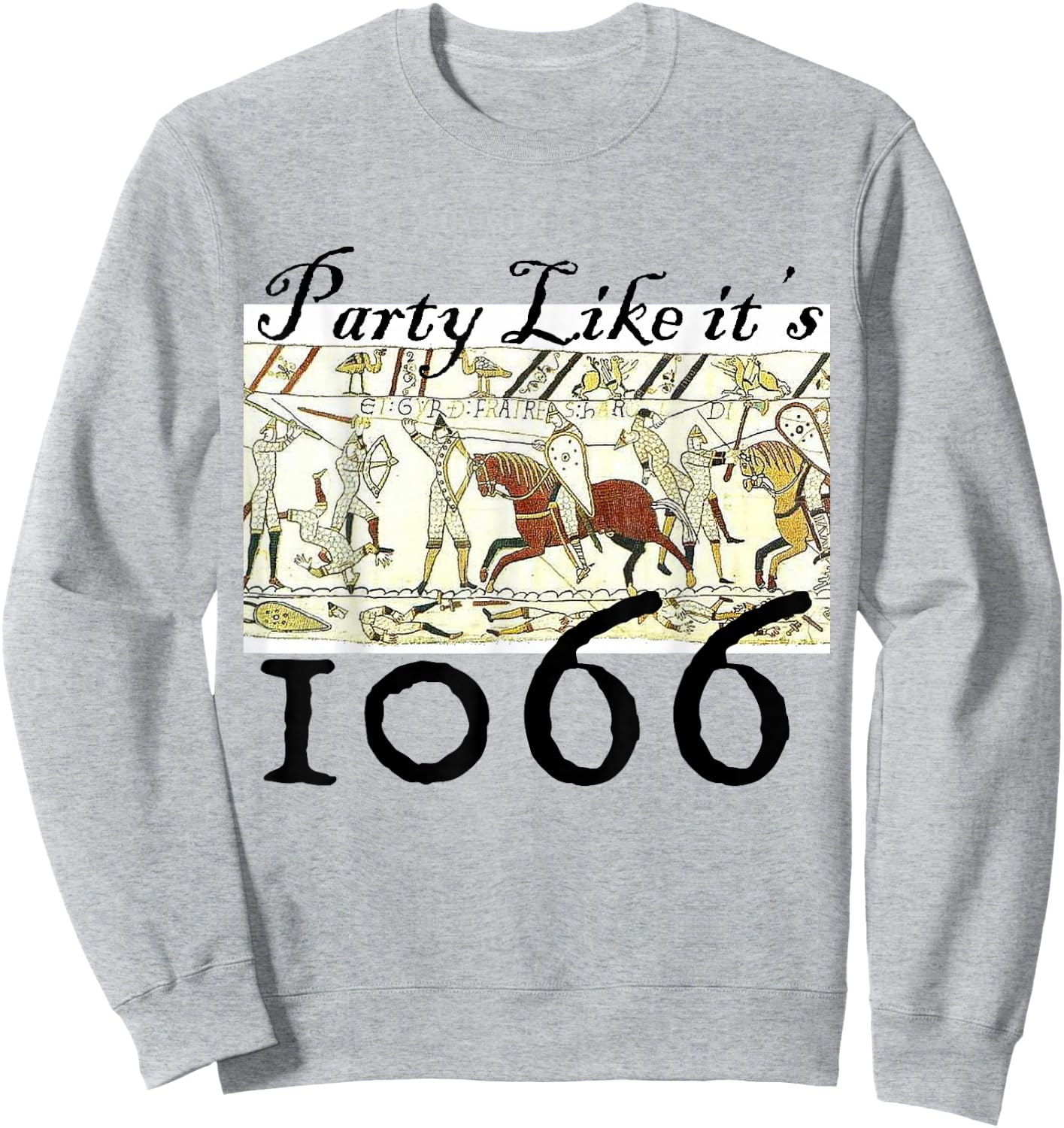 Medieval Bayeux Tapestry, Quirky Historic Funny Small Sweatshirt - Sweatshirt | Ash