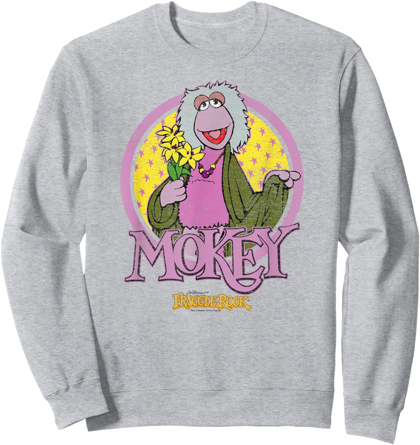 Fraggle Rock Mokey Circle Sweatshirt - Sweatshirt | Ash
