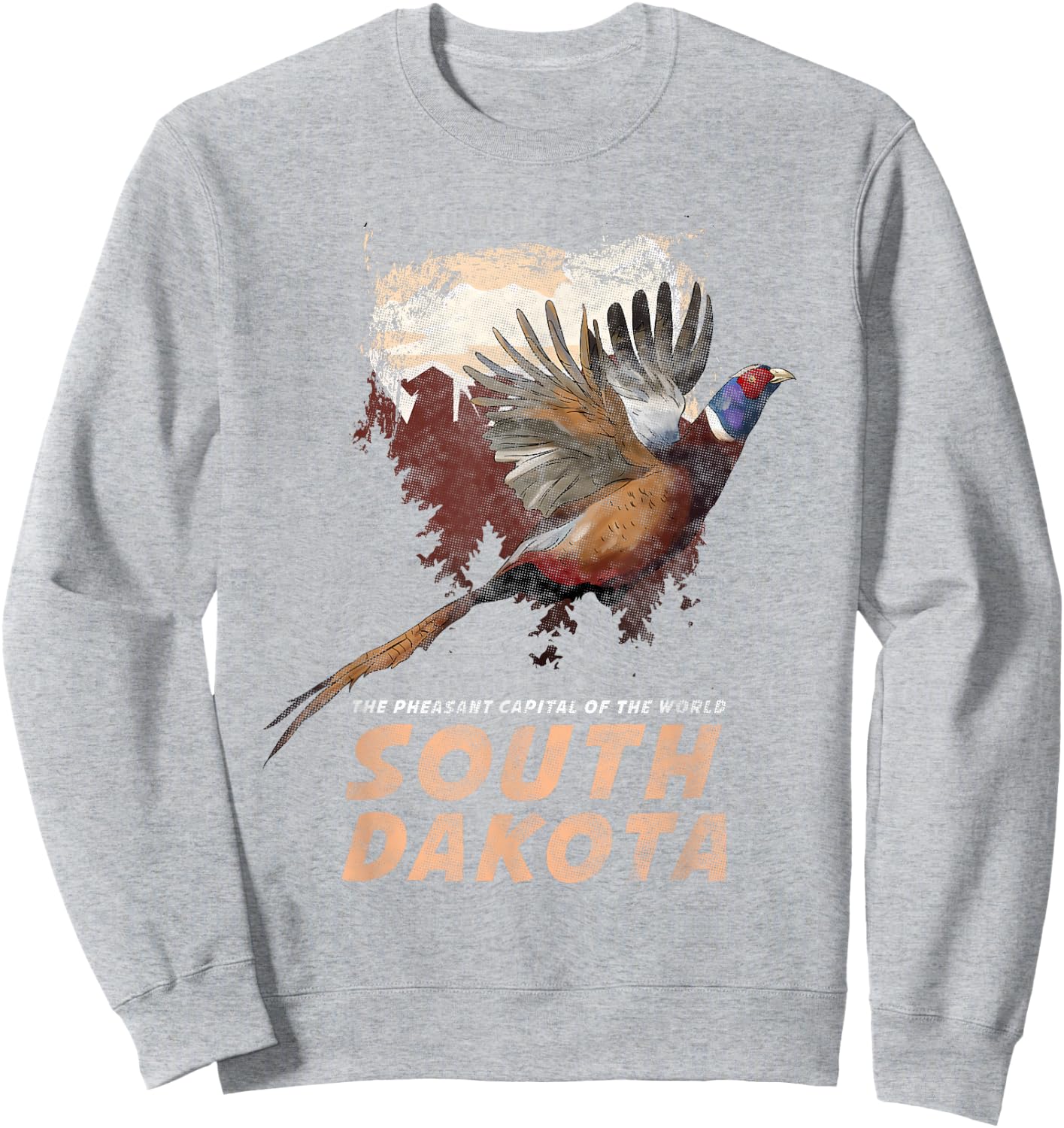 Pheasant Hunting t Upland Midwest outdoorsmen Sweatshirt - Sweatshirt | Ash