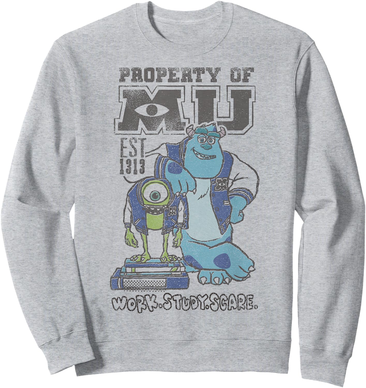 Disney Pixar Monsters University Work Study Scare Sweatshirt - Sweatshirt | Ash
