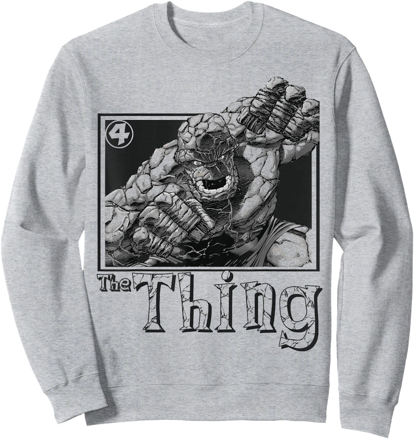 Marvel Fantastic Four The Thing Simple Portrait Sweatshirt - Sweatshirt | Ash