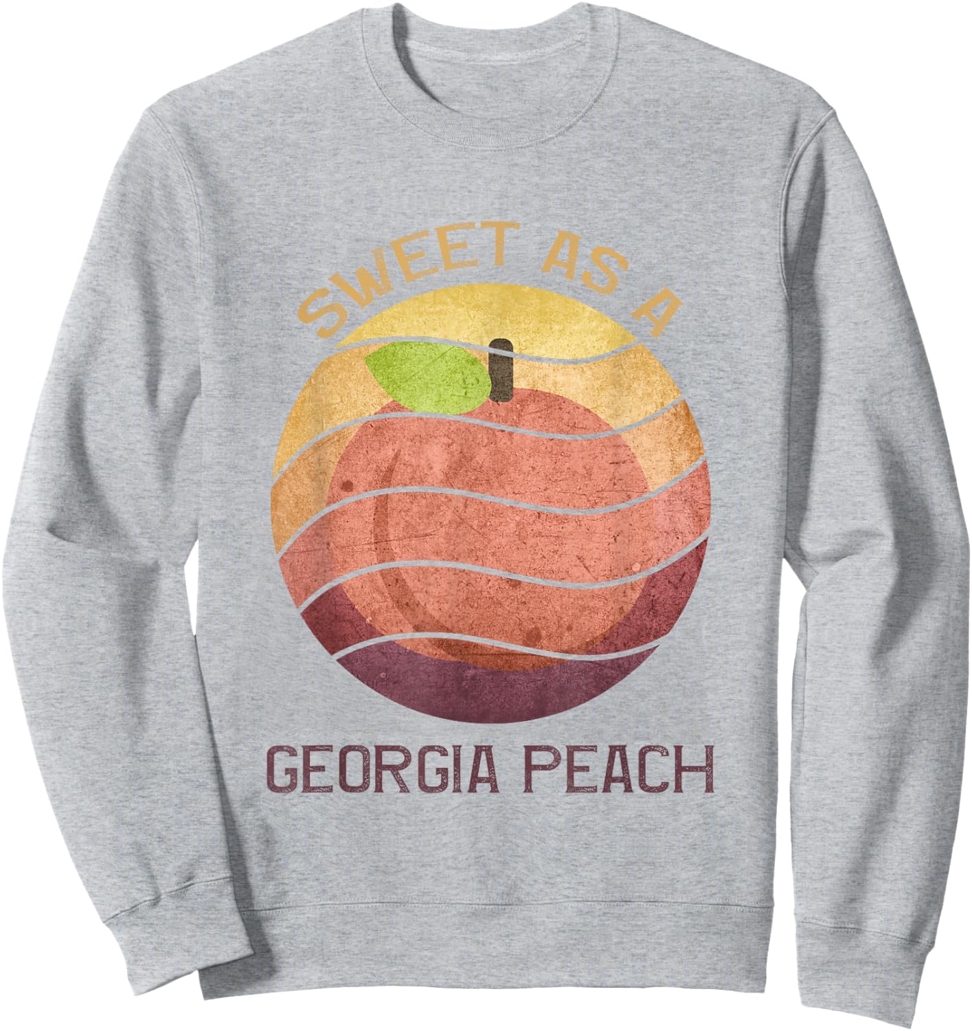 Sweet as a Georgia Peach retro grunge sunset design peach Sweatshirt - Sweatshirt | Ash