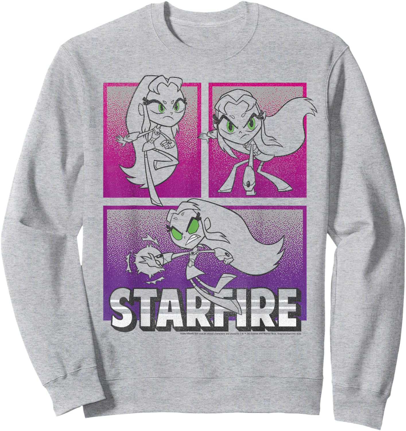 DC Comics Teen Titans Go! Starfire Action Panels Sweatshirt - Sweatshirt | Ash