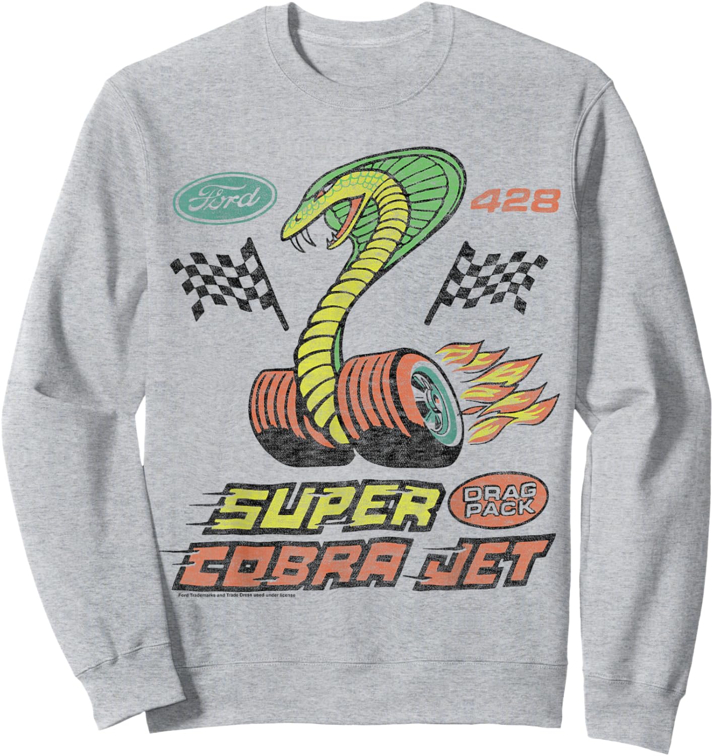 Ford - Super Cobra Jet Drag Pack 428 Sweatshirt - Sweatshirt | Ash