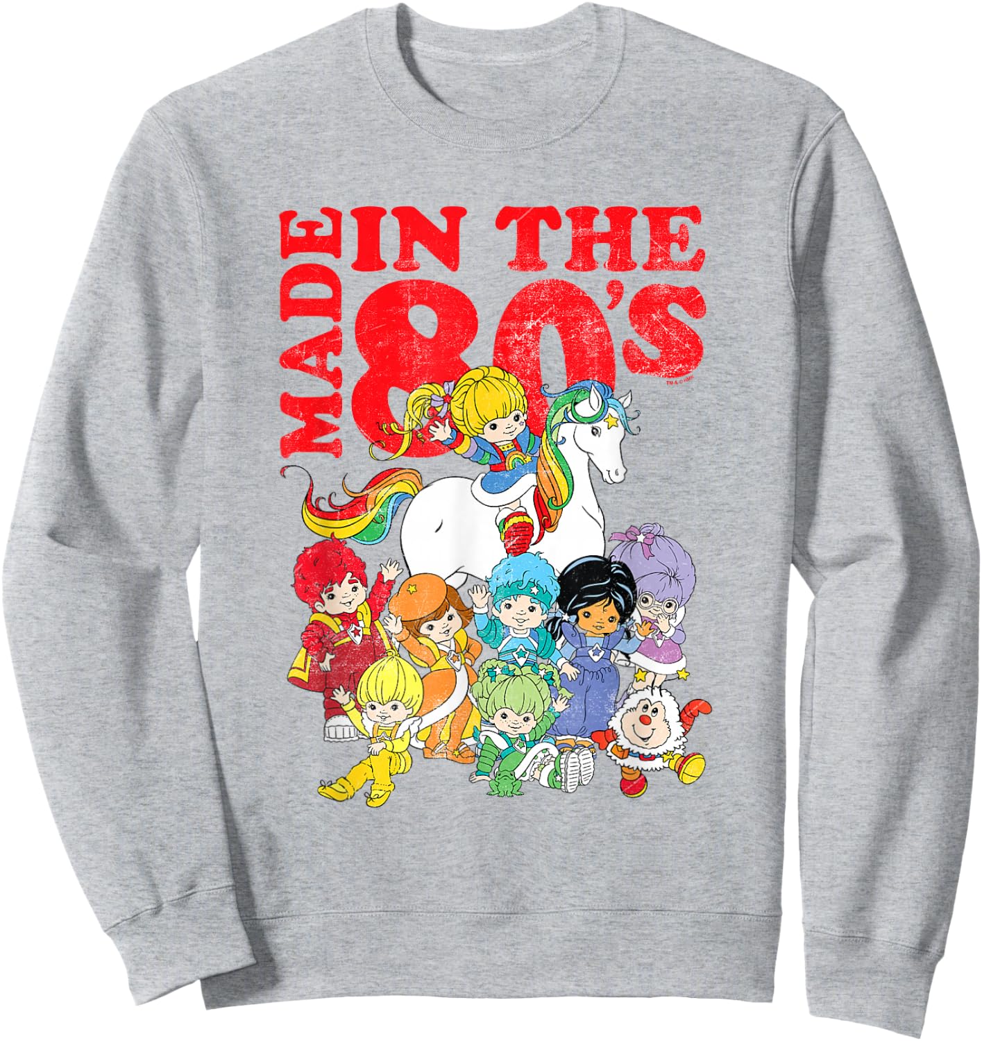 Rainbow Brite Made in The 80's Distressed Group Shot Sweatshirt - Sweatshirt | Ash