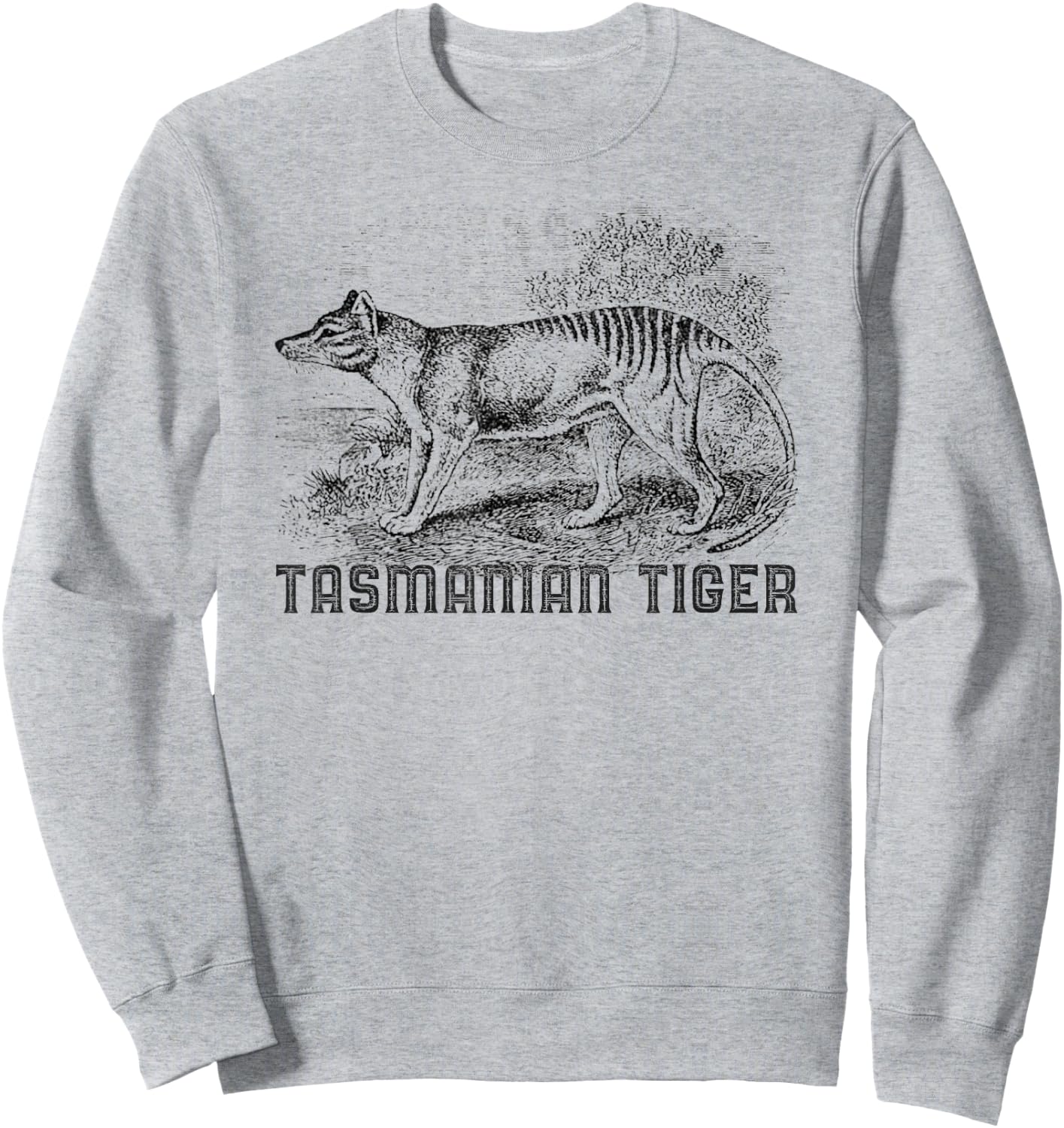 Tasmanian Wolf Tiger Thylacine Australian Extinction Gift Sweatshirt - Sweatshirt | Ash
