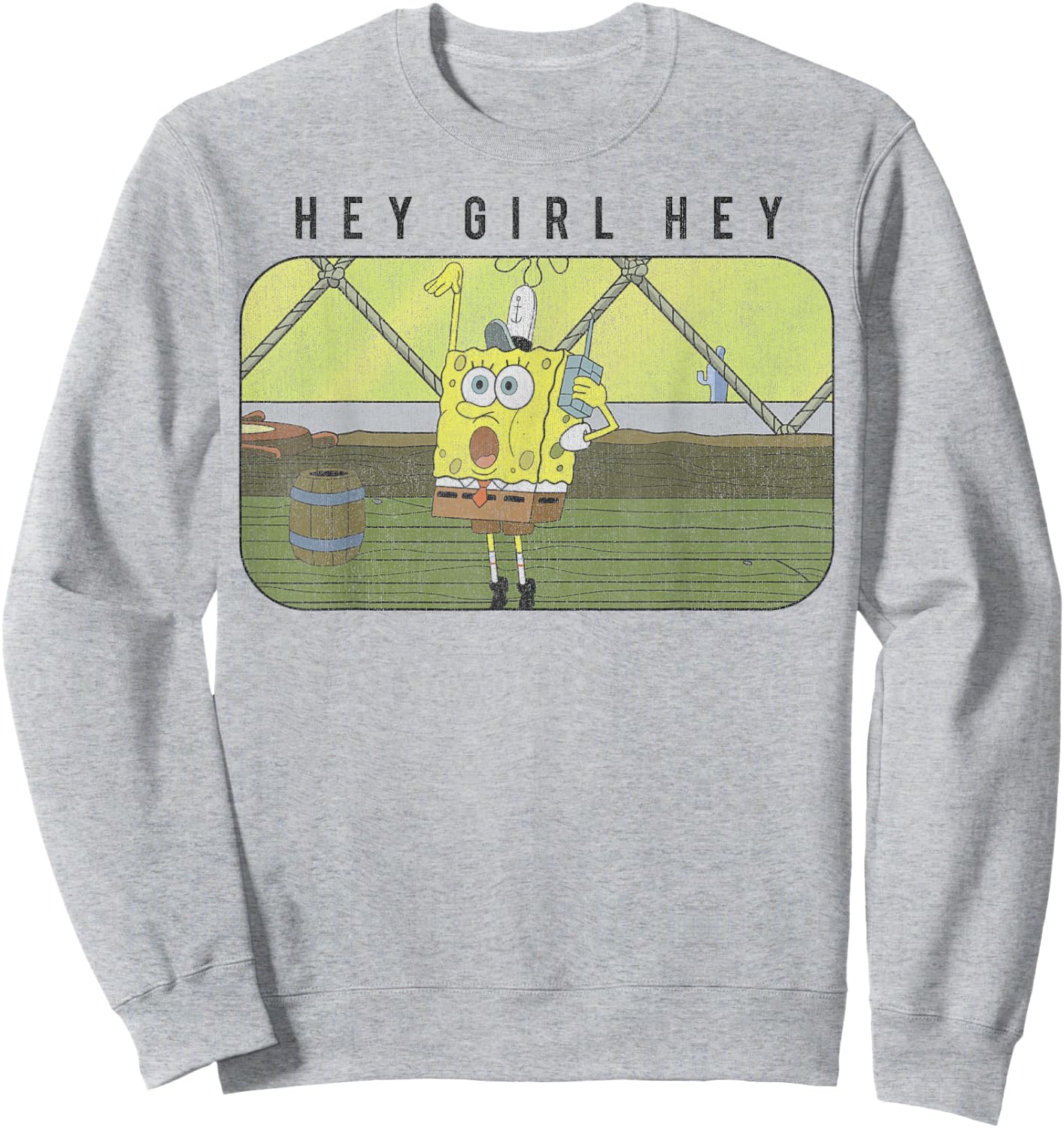 SpongeBob SquarePants Hey Girl Hey Sweatshirt - Sweatshirt | Ash
