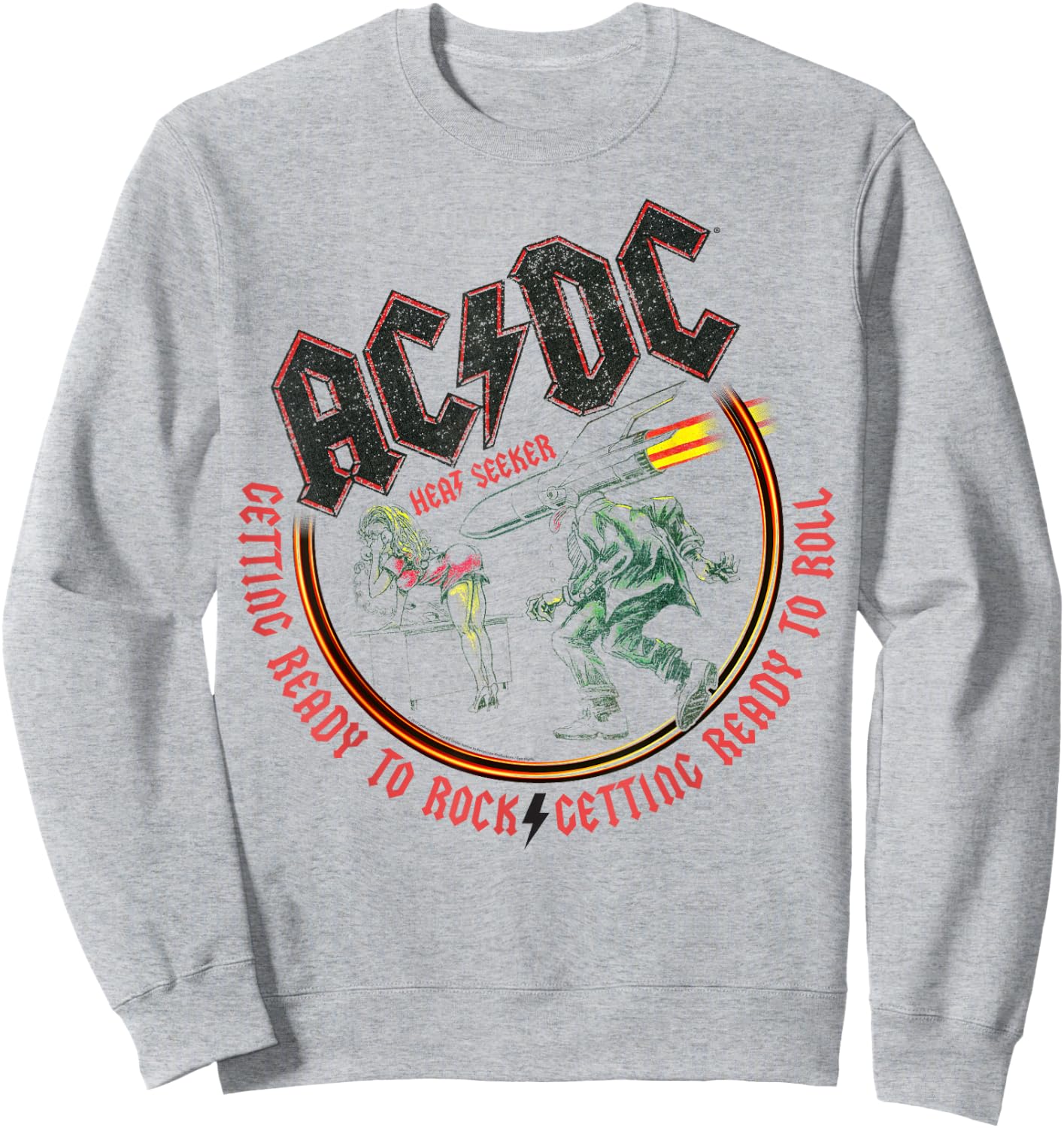 AC/DC - Getting Ready to Rock Sweatshirt - Sweatshirt | Ash