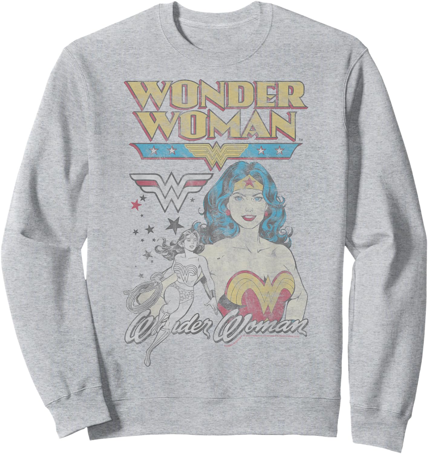 DC Comics Wonder Woman Vintage Small Sweatshirt - Sweatshirt | Ash