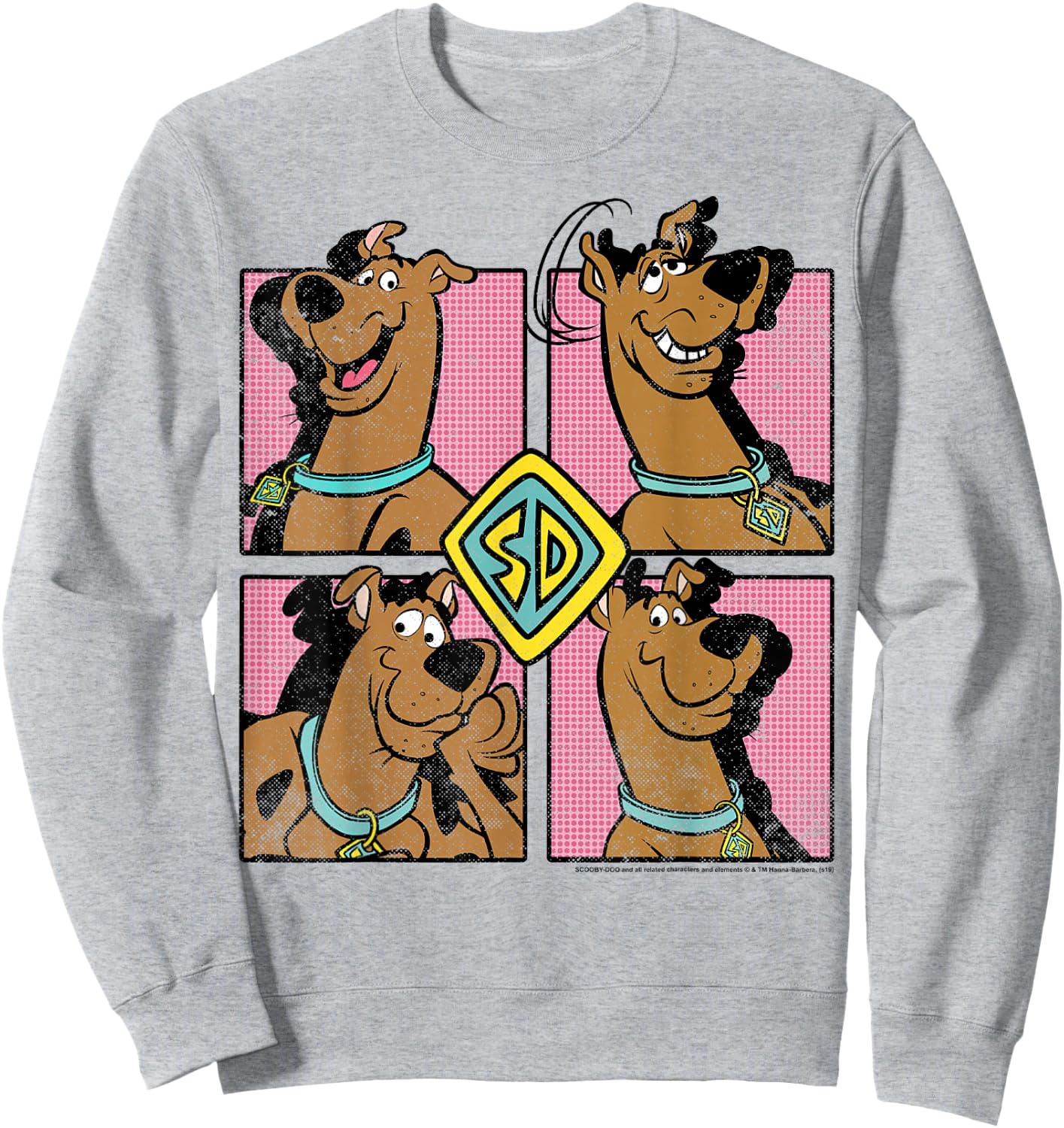 Scooby-Doo Expressions Box Up Small Sweatshirt - Sweatshirt | Ash