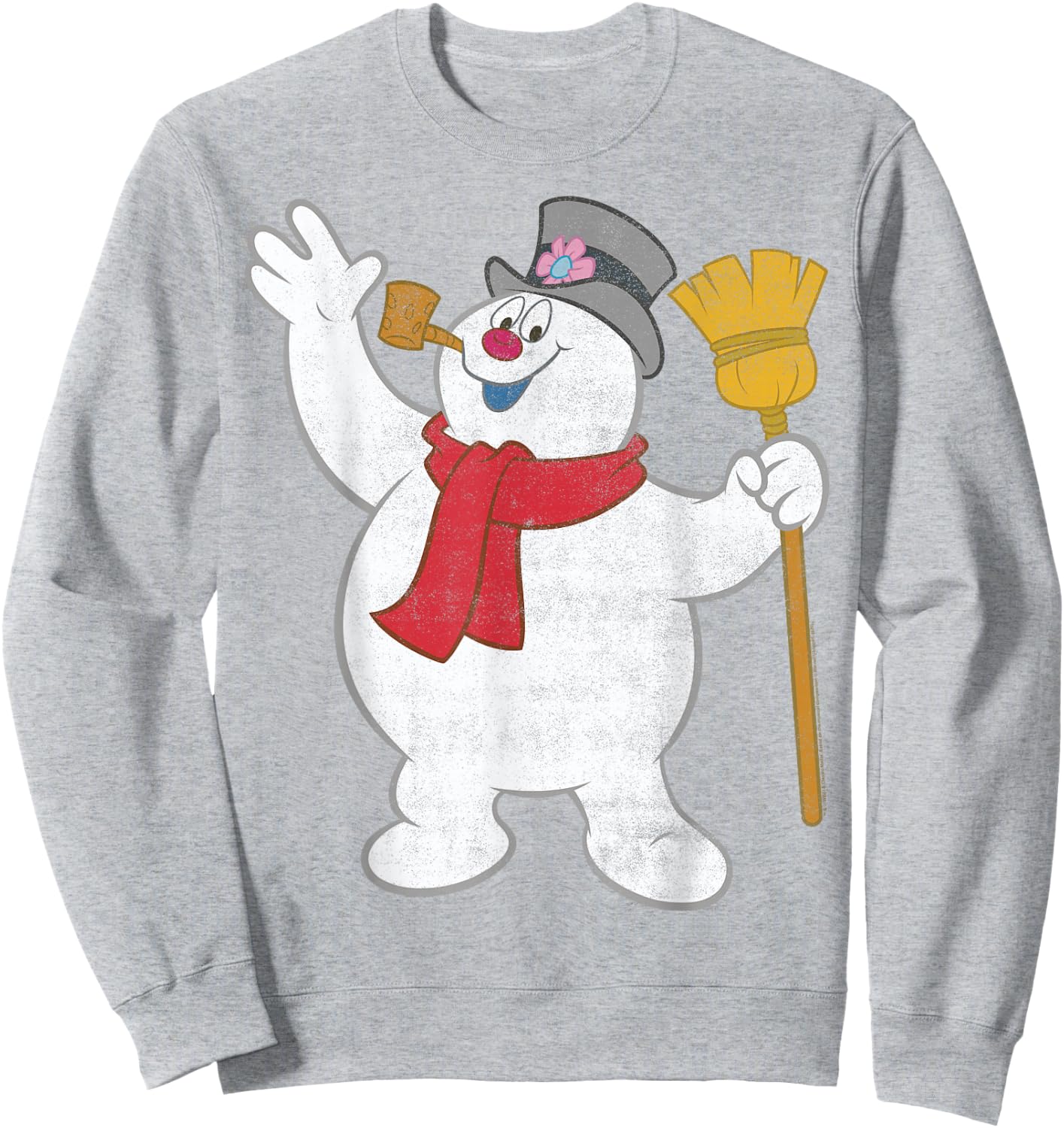 Frosty The Snowman Big Portrait Sweatshirt - Sweatshirt | Ash