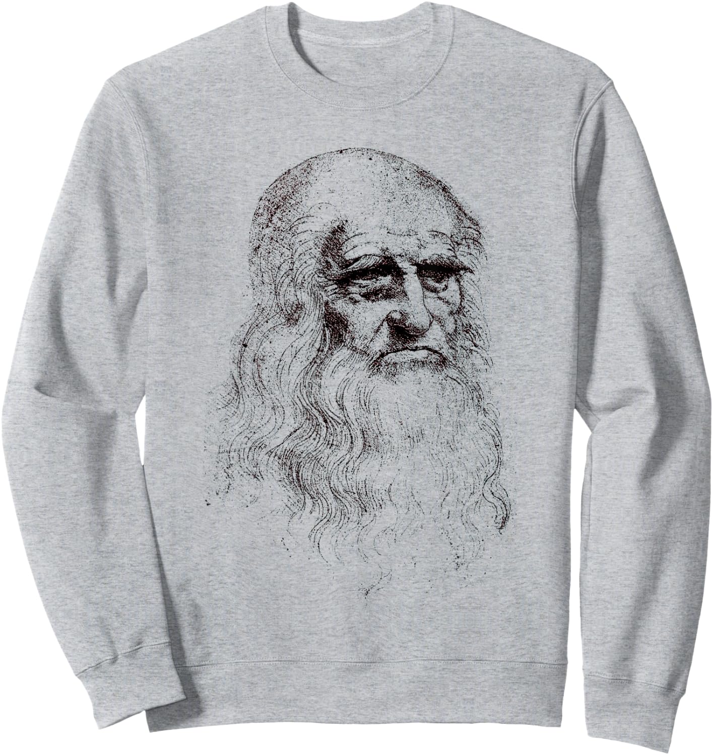 Leonardo Da Vinci portrait Davinci Science Art Sweatshirt - Sweatshirt | Ash