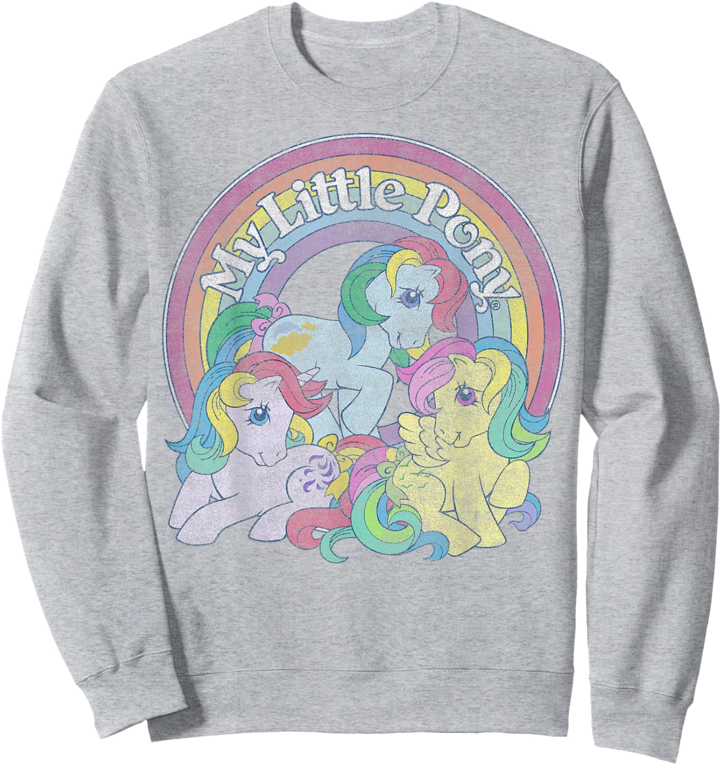 My Little Pony Group Windy, Sunlight, Skydancer Rainbow Logo Sweatshirt - Sweatshirt | Ash