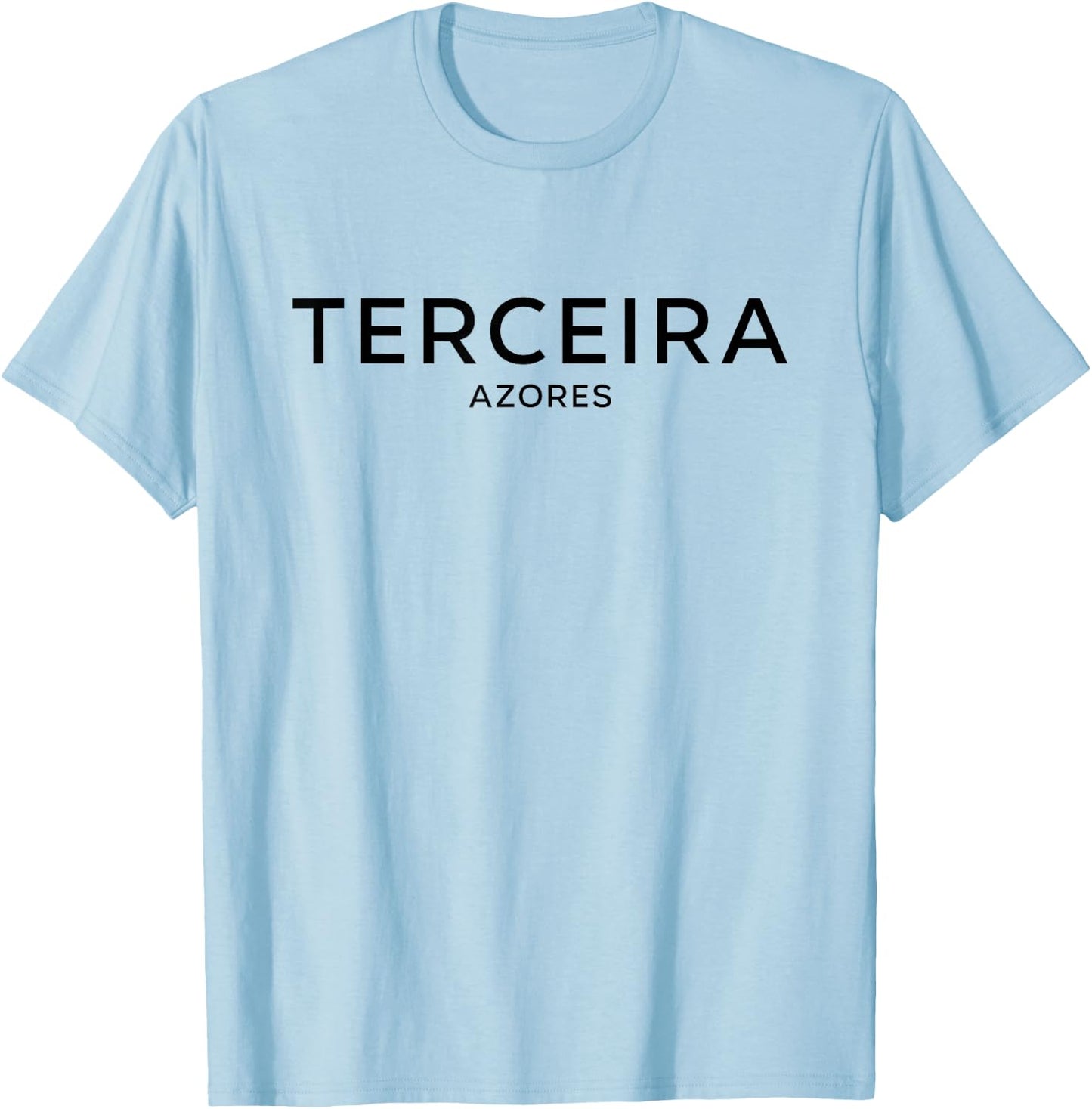 Terceira Island Azores - Portugal Minimalist Aesthetic T-Shirt - T-Shirt | Light Blue