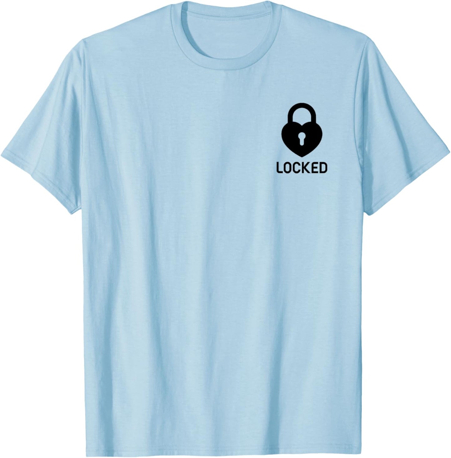 Heart locked design in the pocket T-Shirt - T-Shirt | Light Blue