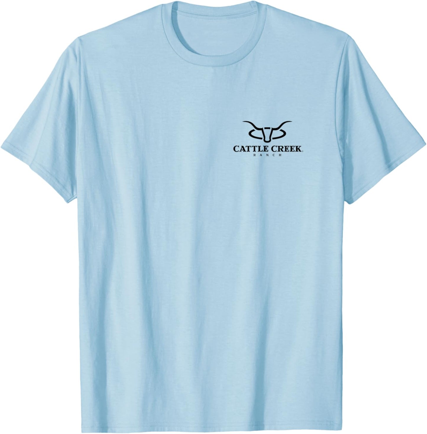 Cattle Creek Original Ranching Slate Grey - Black Logo T-Shirt - T-Shirt | Light Blue